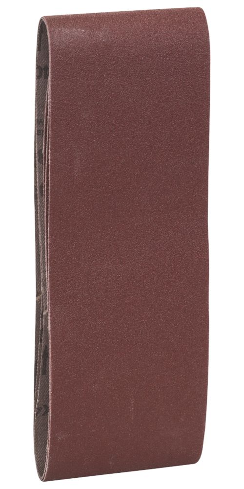 Image of Bosch X440 Sanding Belts Unpunched 457mm x 75mm 100 Grit 3 Pack 