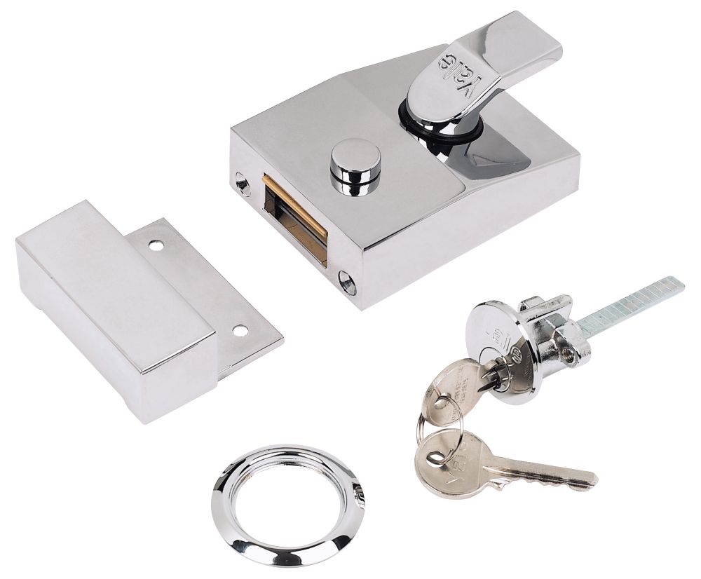 Image of Yale 89 Night Latch Chrome-Plated 60mm Backset 