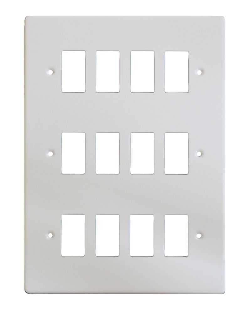 Image of Varilight PowerGrid 12-Module Grid Faceplate White 