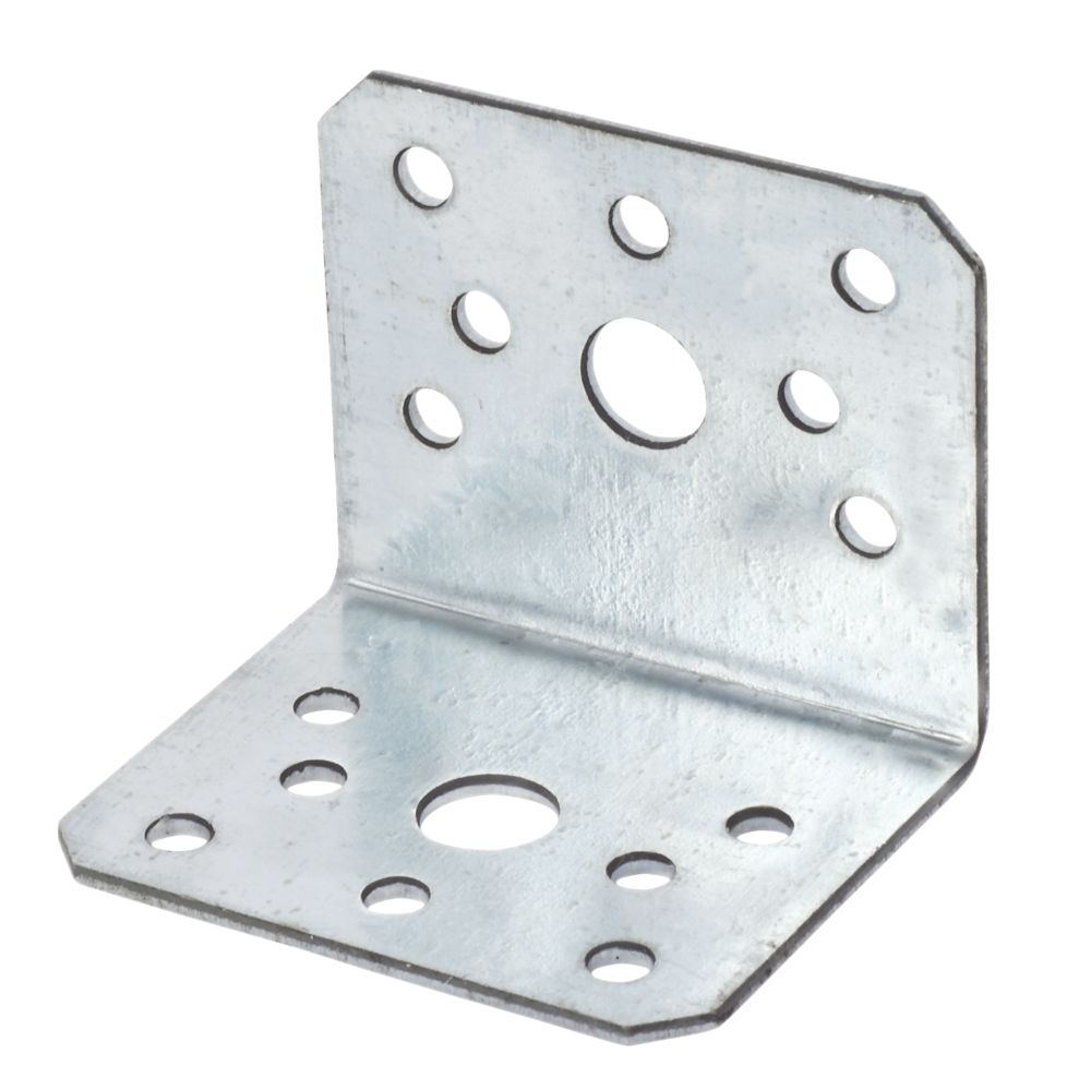 Image of Sabrefix Heavy Duty Angle Brackets Galvanised 60mm x 50mm 10 Pack 