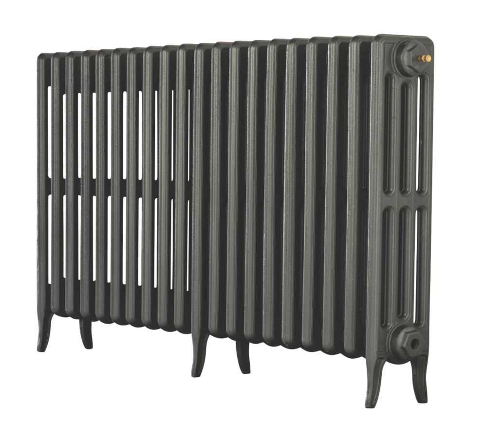 Image of Arroll Neo-Classic 4-Column Cast Iron Radiator 660mm x 1114mm Cast Grey 4790BTU 