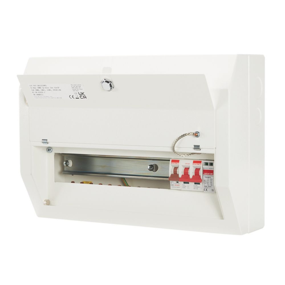 Image of Contactum Defender 1.0 16-Module 12-Way Part-Populated Main Switch Consumer Unit with SPD 