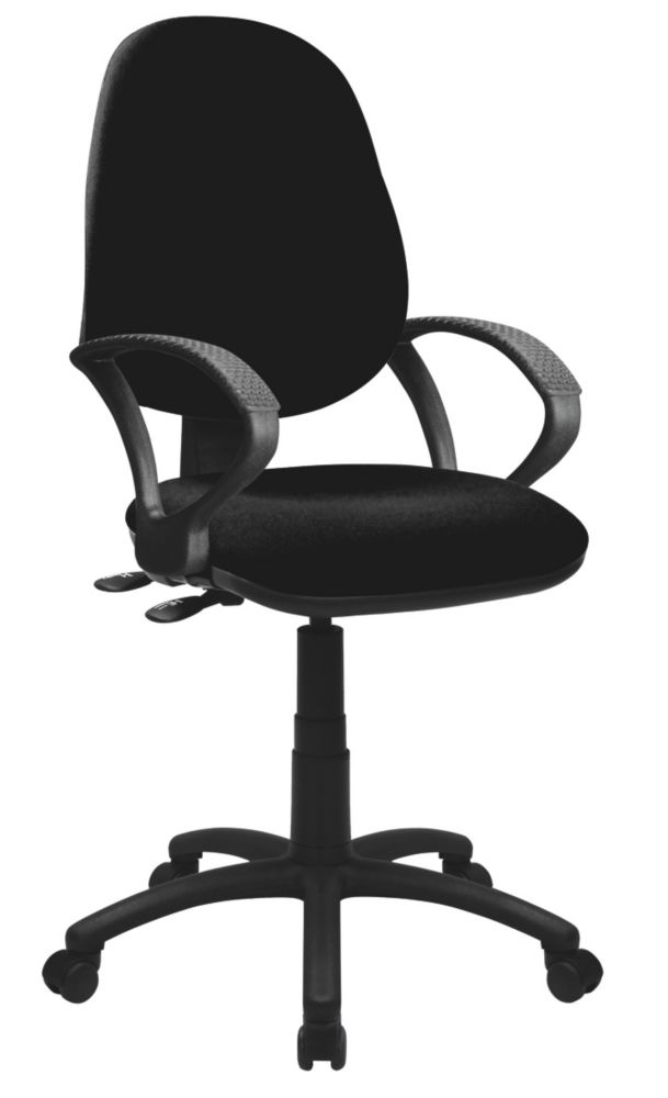 Image of Nautilus Designs Java 300 Medium Back Task/Operator Chair Fixed Arms Black 