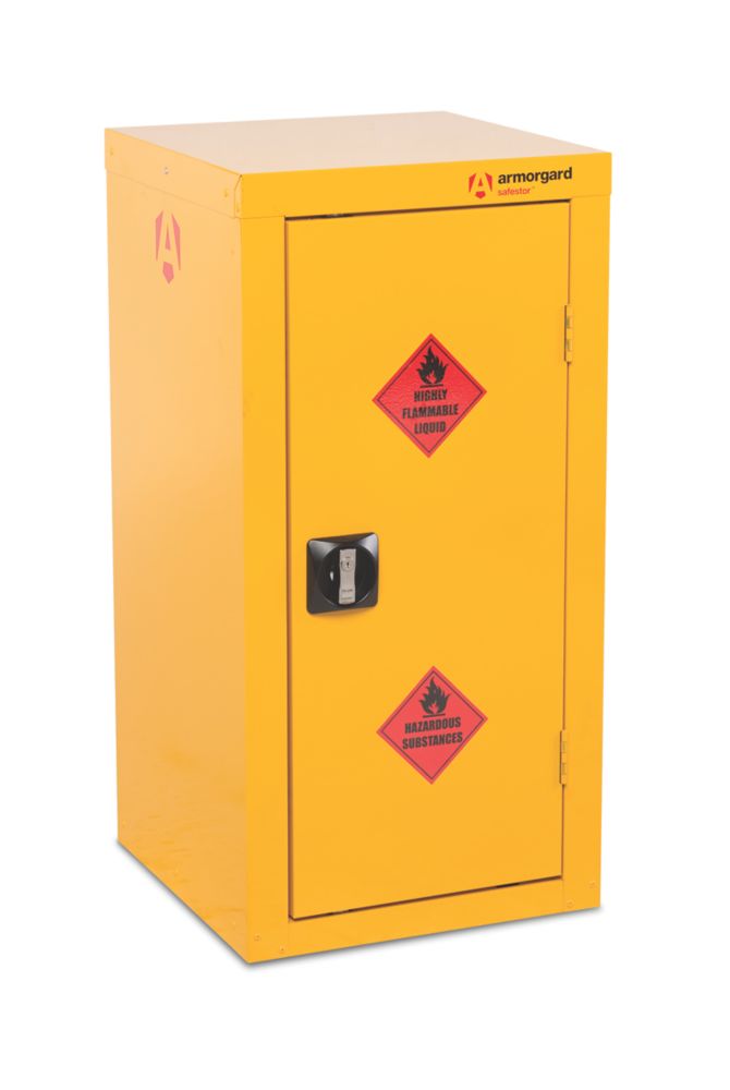 Image of Armorgard Safestor Hazardous Floor Cupboard Yellow 450mm x 465mm x 905mm 