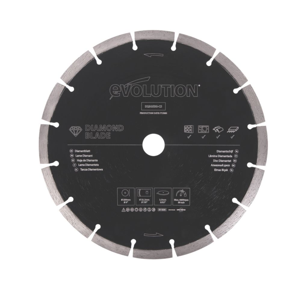Image of Evolution D230SEG-CS Masonry Segmented Diamond Blade 230mm x 22.2mm 