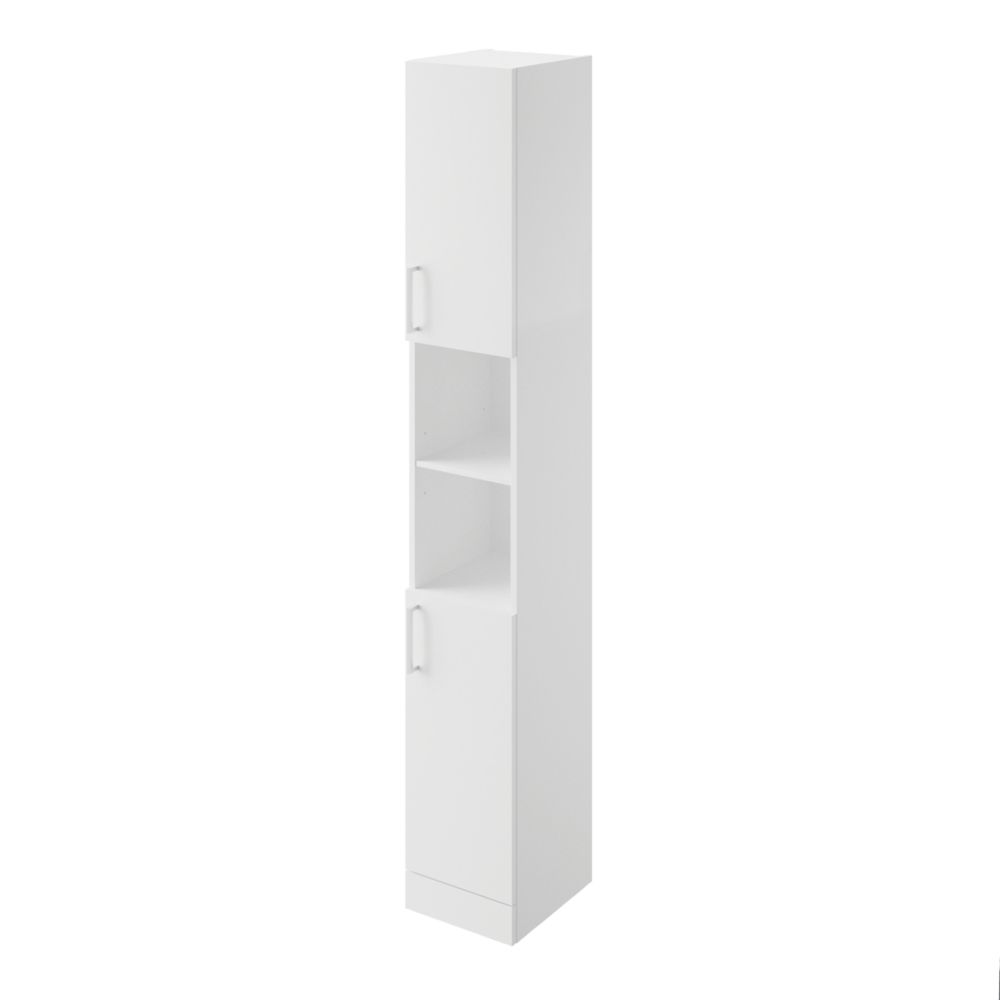Image of Veleka Column Cabinet White Gloss 275mm x 316mm x 1800mm 