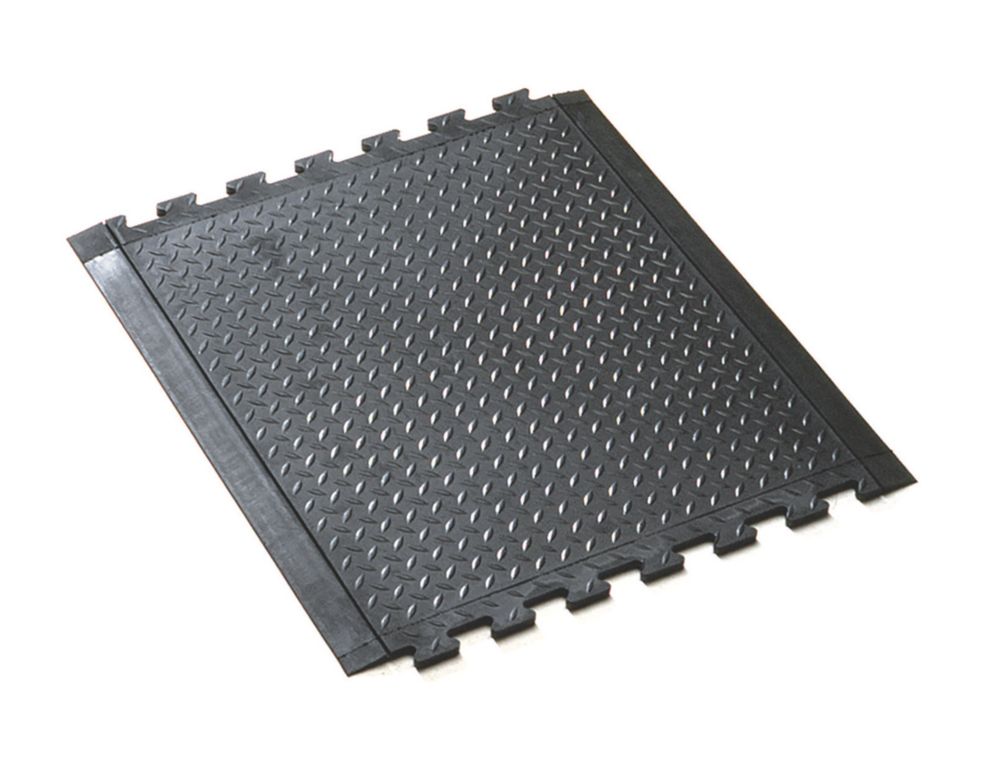 Image of COBA Europe Comfort-Lok Anti-Fatigue Floor Mat Black 0.8m x 0.7m x 12.5mm 