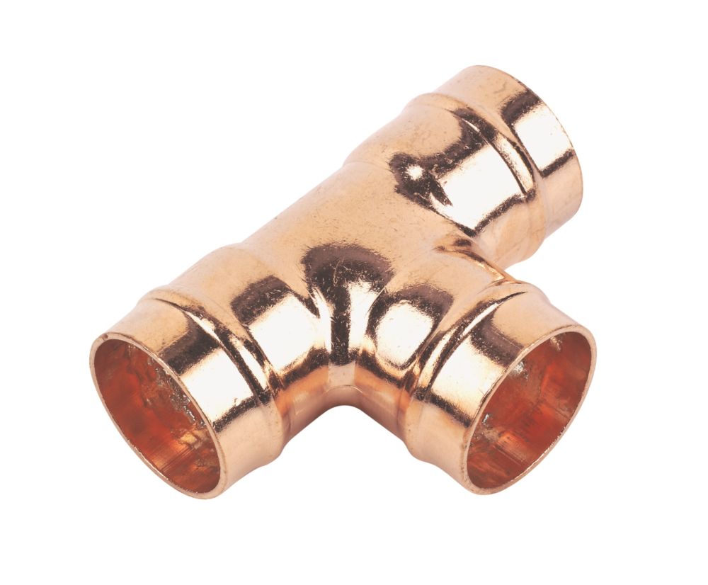 Image of Flomasta Solder Ring Equal Tees 22mm 5 Pack 