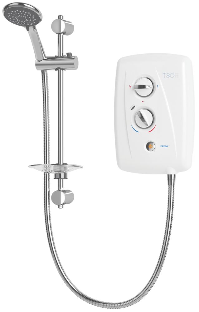 Image of Triton T80 Easi-Fit + White / Chrome 7.5kW Electric Shower 