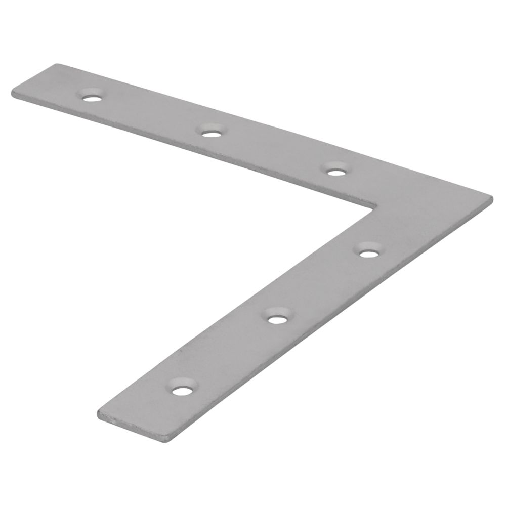 Image of Magnodur Flat Angle Brackets Matt Steel 100mm x 100mm x 15mm 10 Pack 