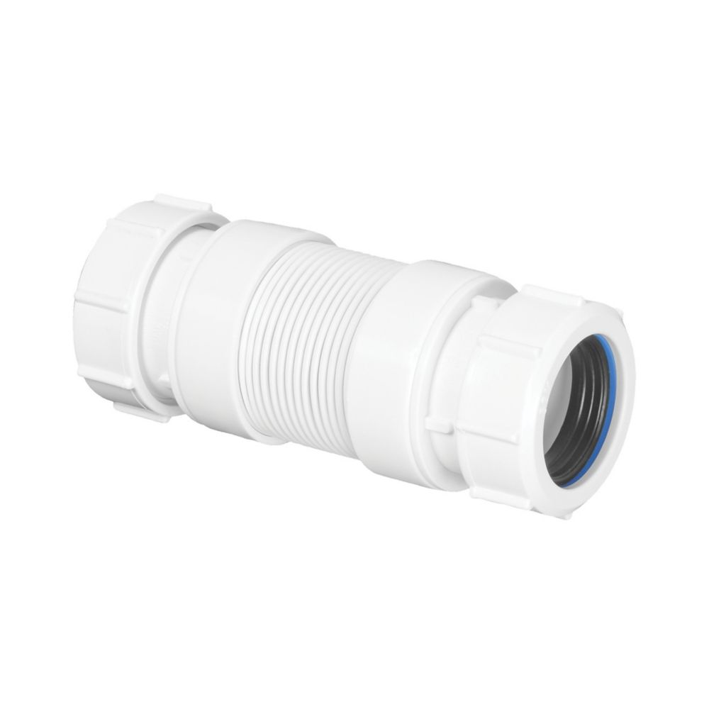 Image of McAlpine Miniflex-1 Flexible Connector White 32mm x 125-175mm 