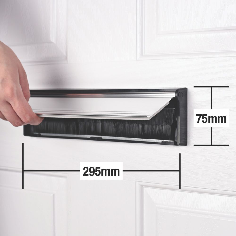 Image of Stormguard Sleeved Letter Box Silver 295mm x 75mm 