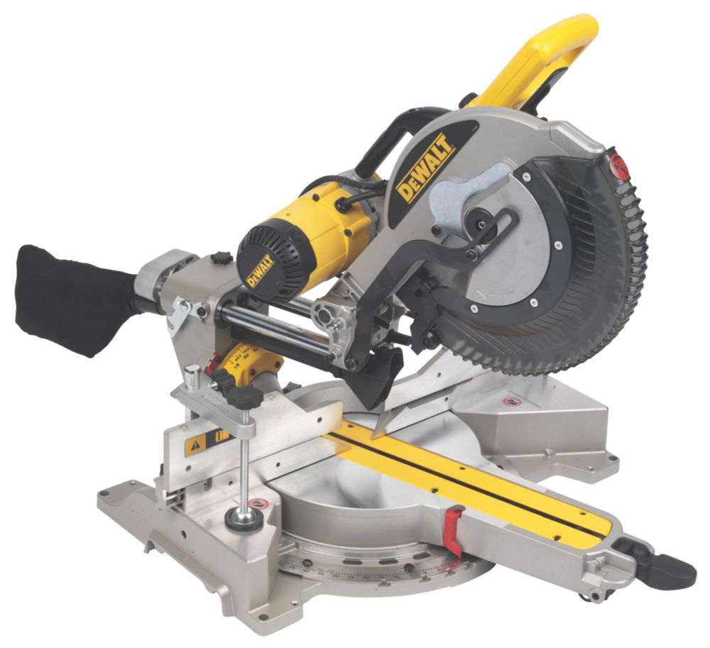 Image of DeWalt DWS780-GB 305mm Electric Double-Bevel Sliding Compound Mitre Saw 240V 