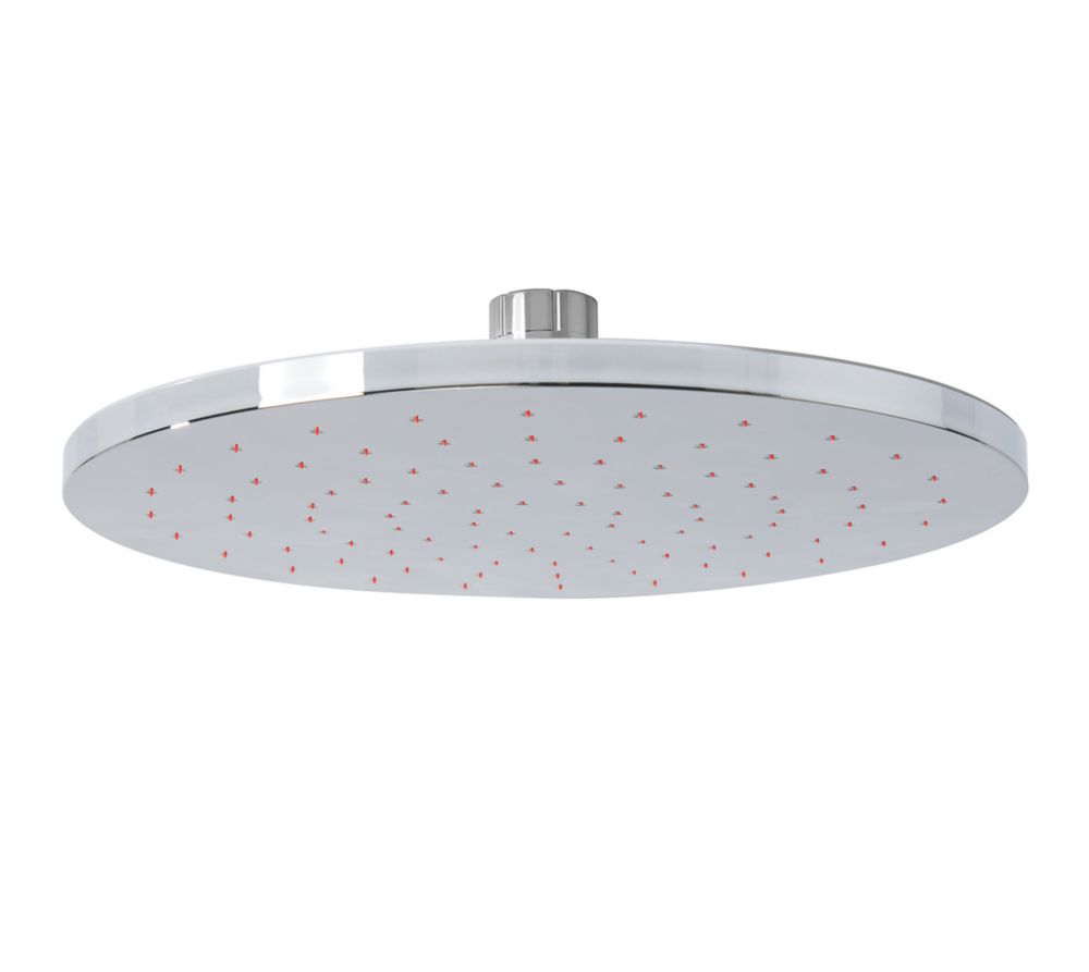 Image of Highlife Bathrooms SH301 Adjustable Tilting Head Rainfall Shower Head Chrome & White 230mm 