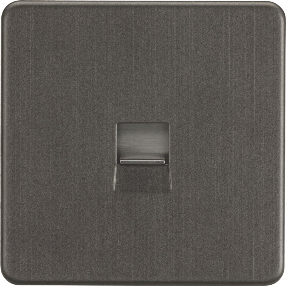 Image of Knightsbridge Slave Telephone Socket Smoked Bronze 