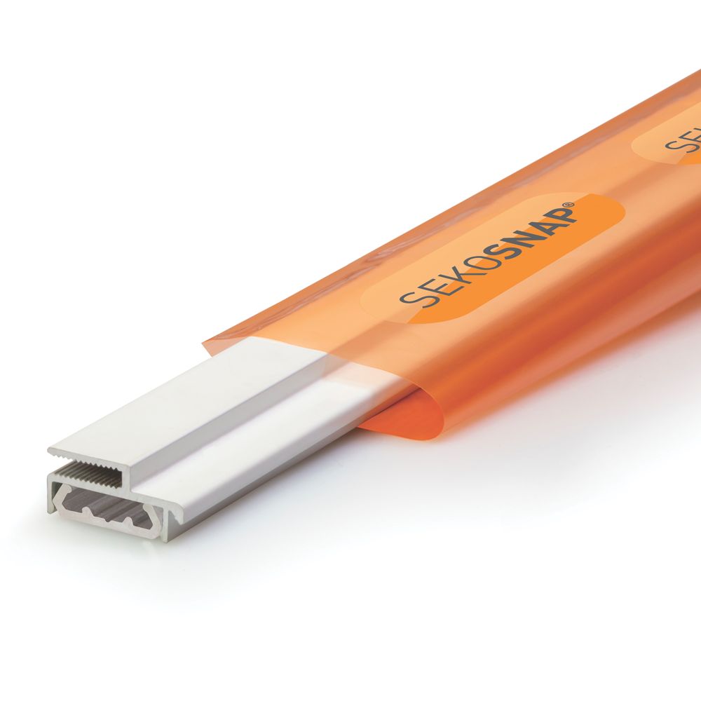 Image of Sekosnap White 3mm Side Fix Bar 3000mm x 27mm 