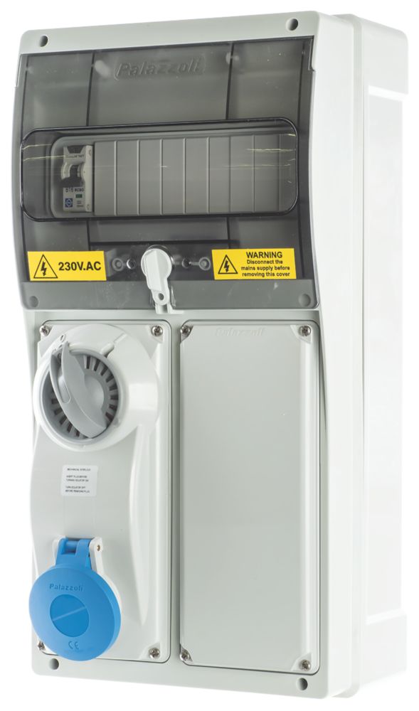 Image of Lewden 16A 30mA 1-Way Non-Metered Switched Caravan Hook Up Point 1x16A With RCBO 