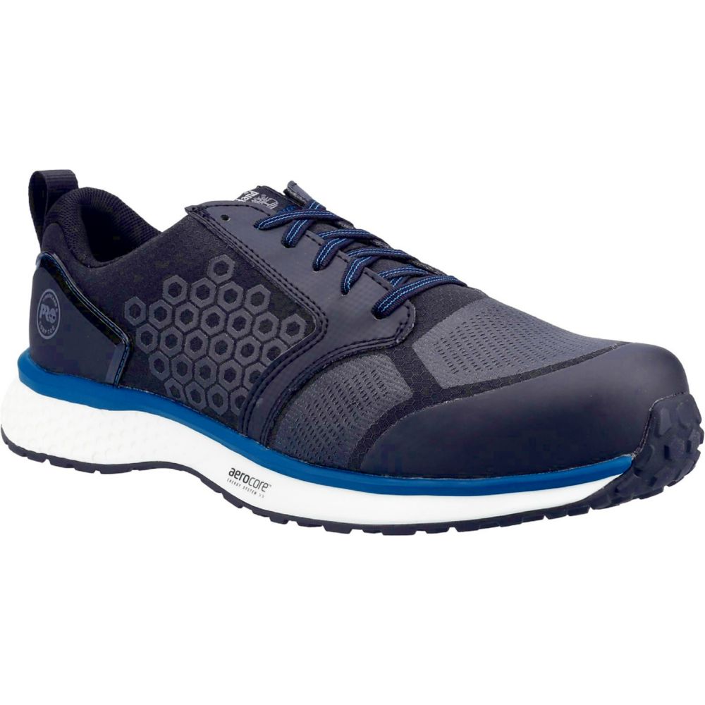 Image of Timberland Pro Reaxion Metal Free Safety Trainers Black/Blue Size 12 