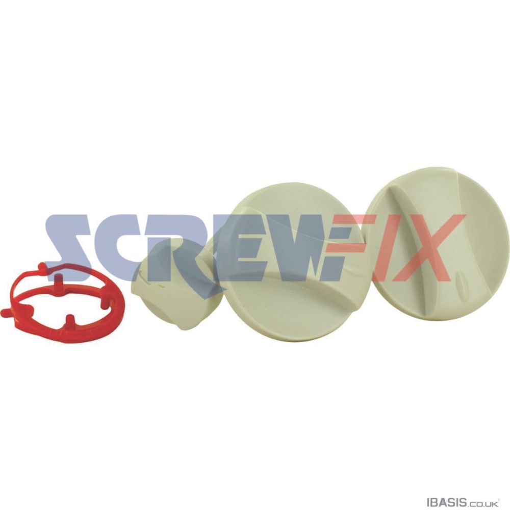 Image of Vaillant 0020074963 Grey Buttons 3 Pack 