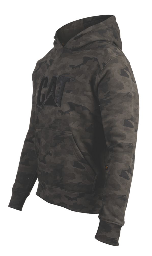 Image of CAT Trademark Hooded Sweatshirt Night Camo Medium 38-40" Chest 