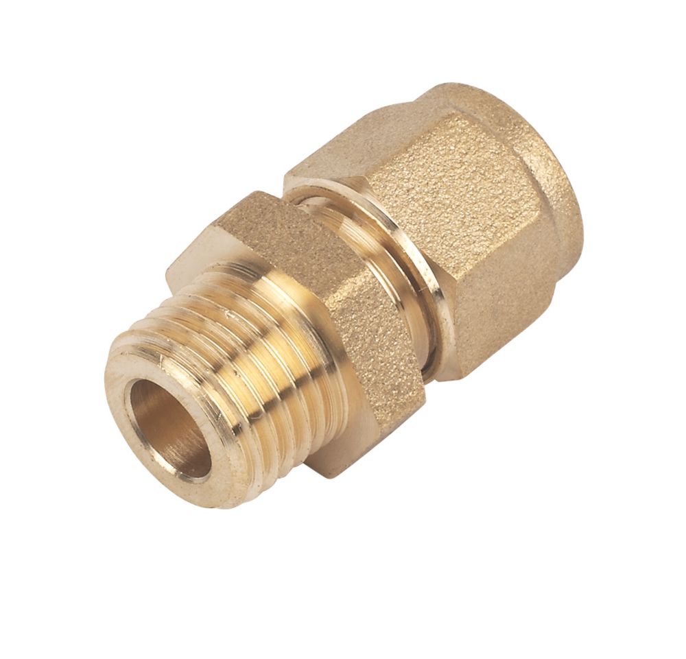 Image of Flomasta Brass Compression Adapting Male Coupler 8mm x 1/4" 