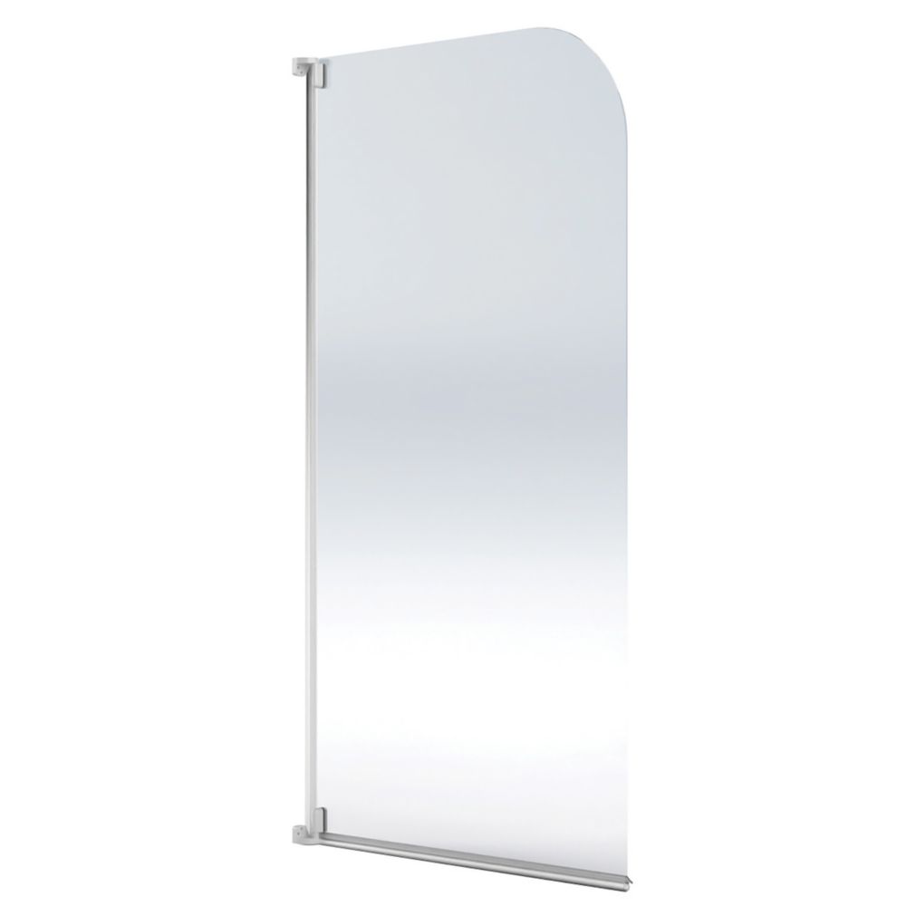 Image of Aqualux Aqua 3 Semi-Framed Silver Bathscreen 1375mm x 750mm 