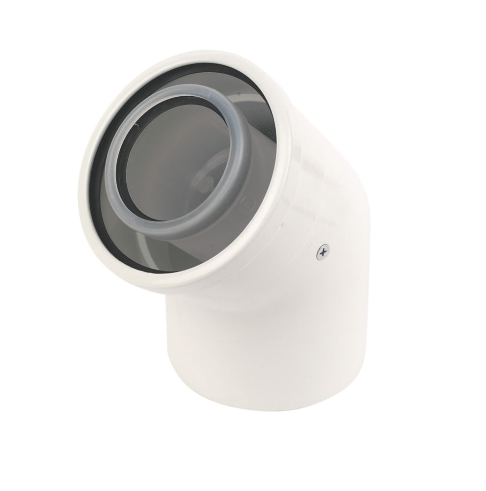 Image of Worcester Bosch Elbow 60/100mm 45Â° 2 Pack 