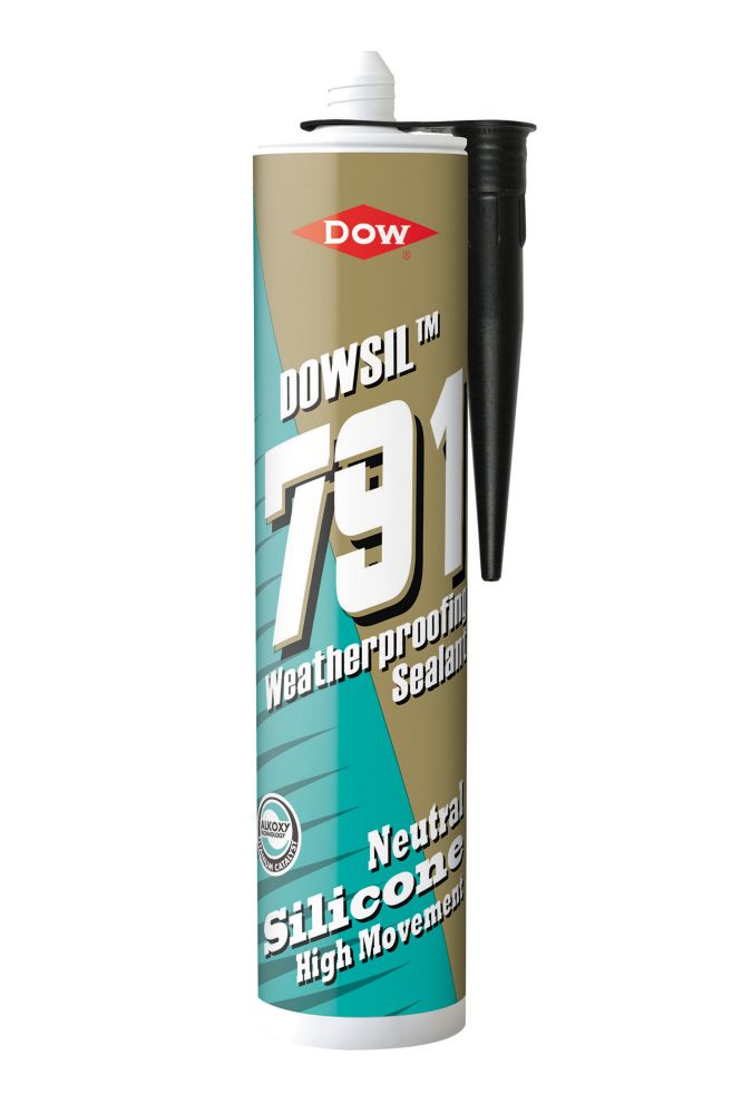 Image of Dow 791 Weatherproofing Silicone Sealant Black 310ml 