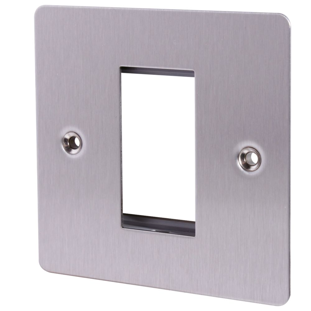 Image of LAP 1-Module Modular Faceplate Brushed Stainless Steel 