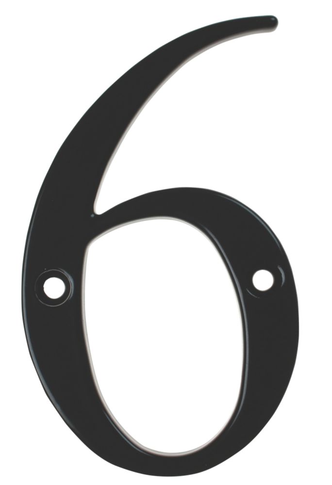 Image of Fab & Fix Door Numeral 6, 9 Black 80mm 