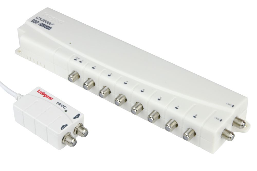 Image of Labgear LDL208BLP 8-Way Aerial Amplifier with Bypass 
