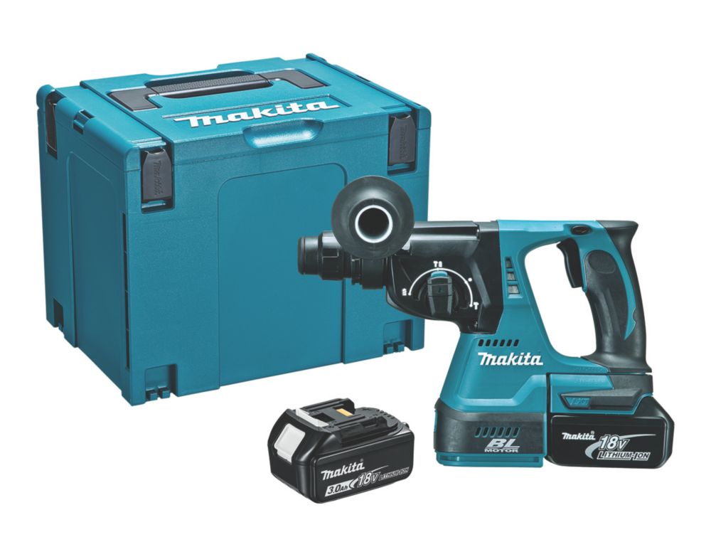 Image of Makita DHR242RFJ 3.9kg 18V 2 x 3.0Ah Li-Ion LXT Brushless Cordless SDS Rotary Hammer Drill 
