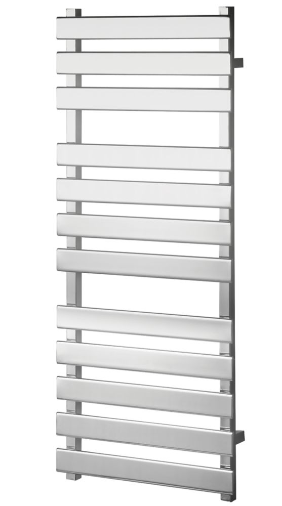 Image of Towelrads Perlo Flat-Fronted Designer Towel Radiator 1200mm x 500mm Chrome 1157BTU 
