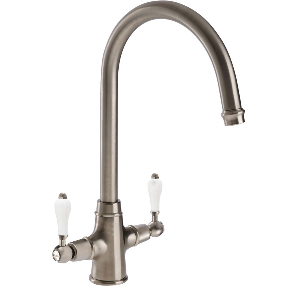 Image of Abode Ludlow Traditional Kitchen Mixer Tap Brushed Nickel 