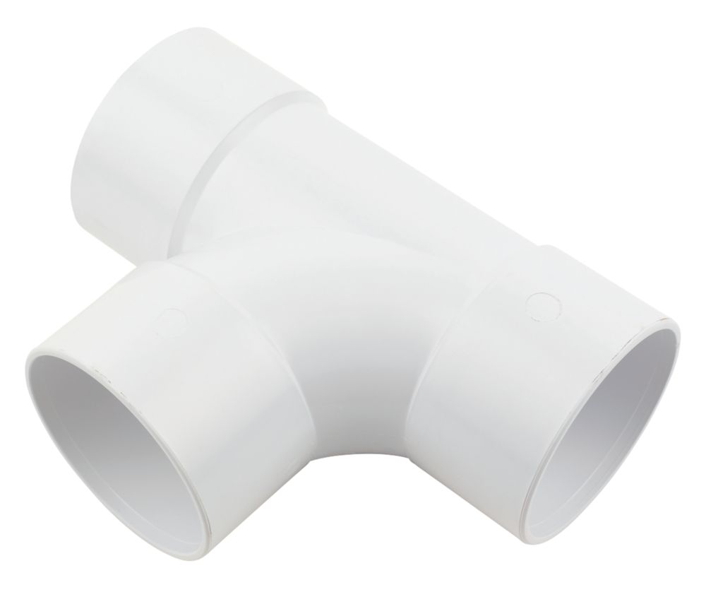 Image of FloPlast Solvent Weld Equal Tee White 50mm 