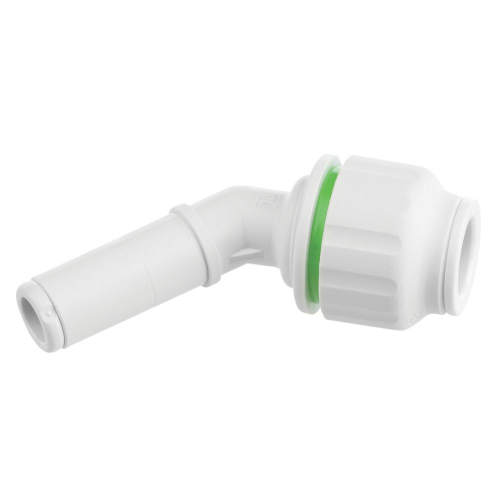 Image of Flomasta Twistloc Plastic Push-Fit Equal 135Â° Spigot Elbow 15mm 