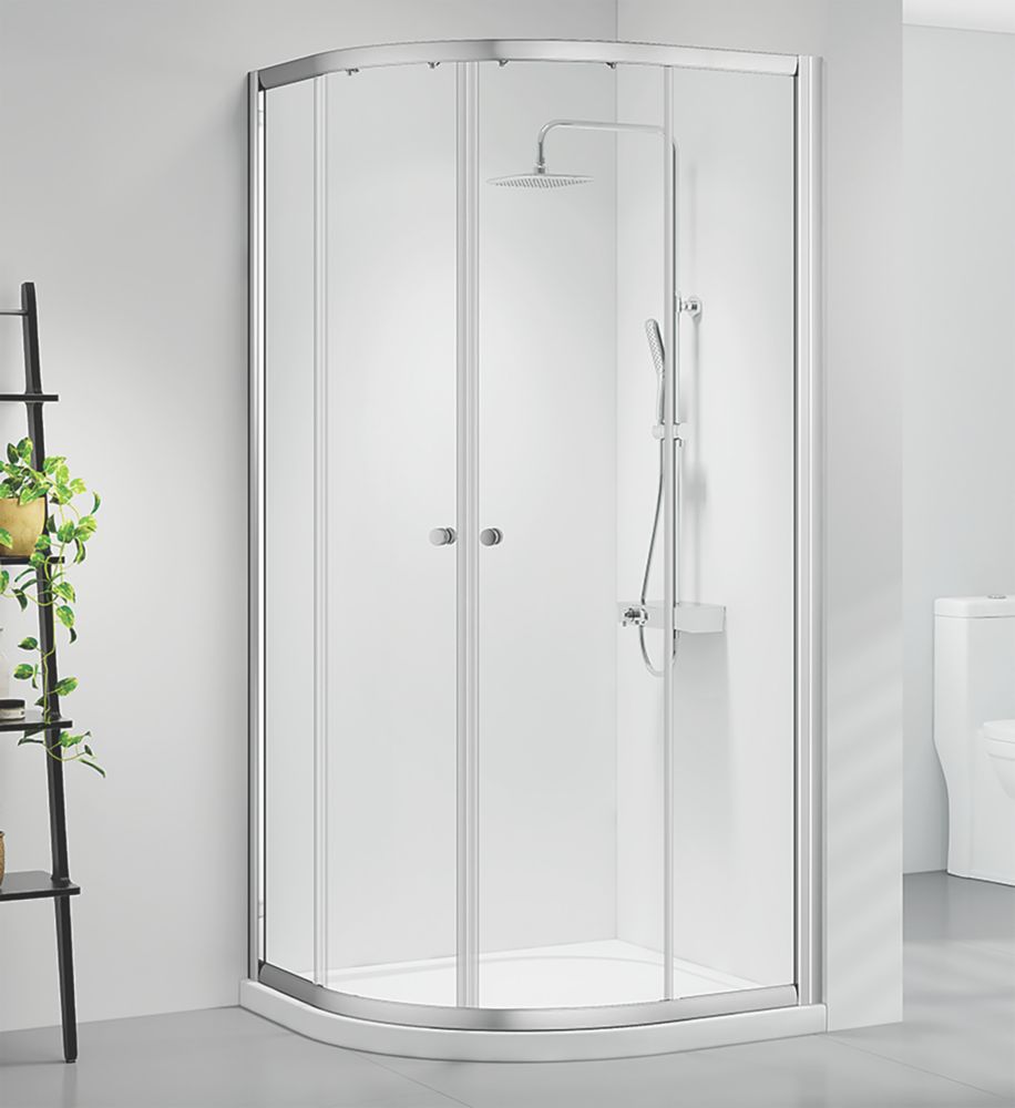 Image of Triton Neo Six Framed Quadrant Shower Enclosure Non-Handed Chrome 1000mm x 800mm x 1850mm 