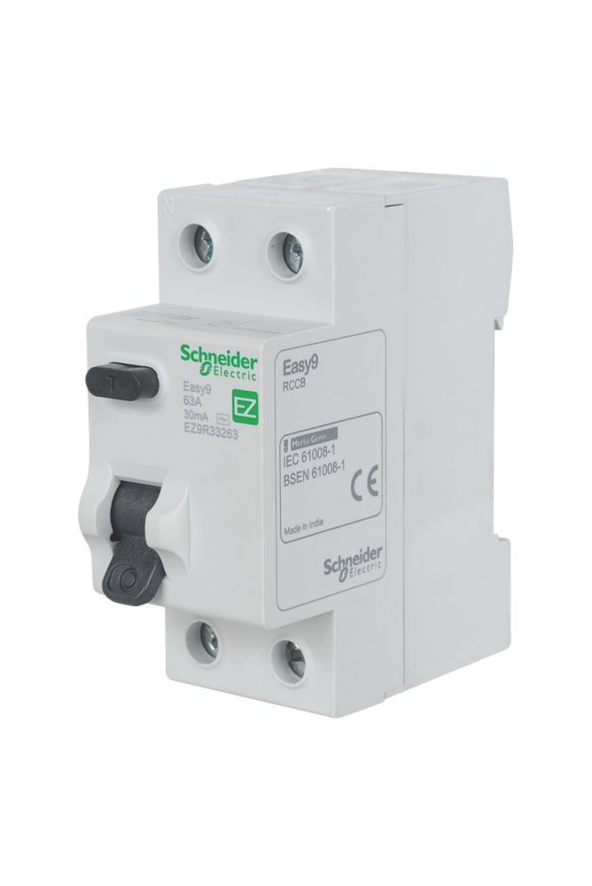 Image of Schneider Electric Easy9 63A 30mA DP Type AC RCD 