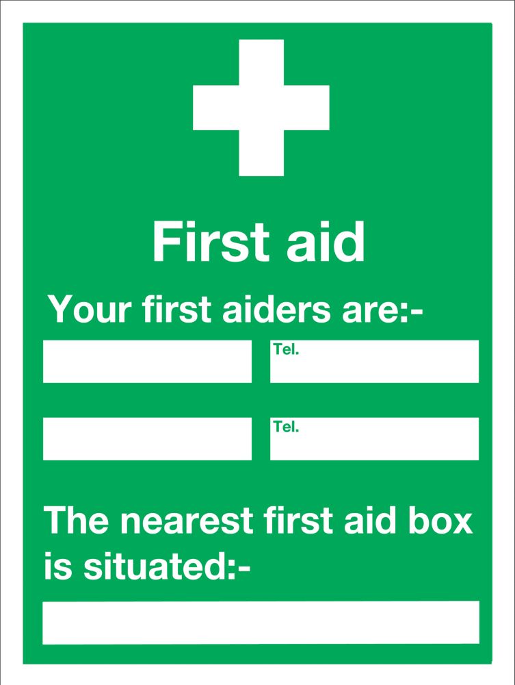Image of "First Aider" Notice Sign 200mm x 150mm 