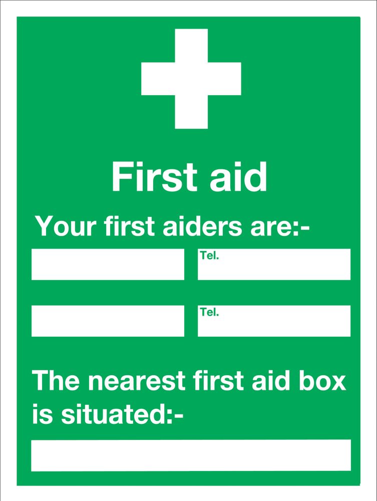 Image of "First Aider" Notice Sign 200mm x 150mm 