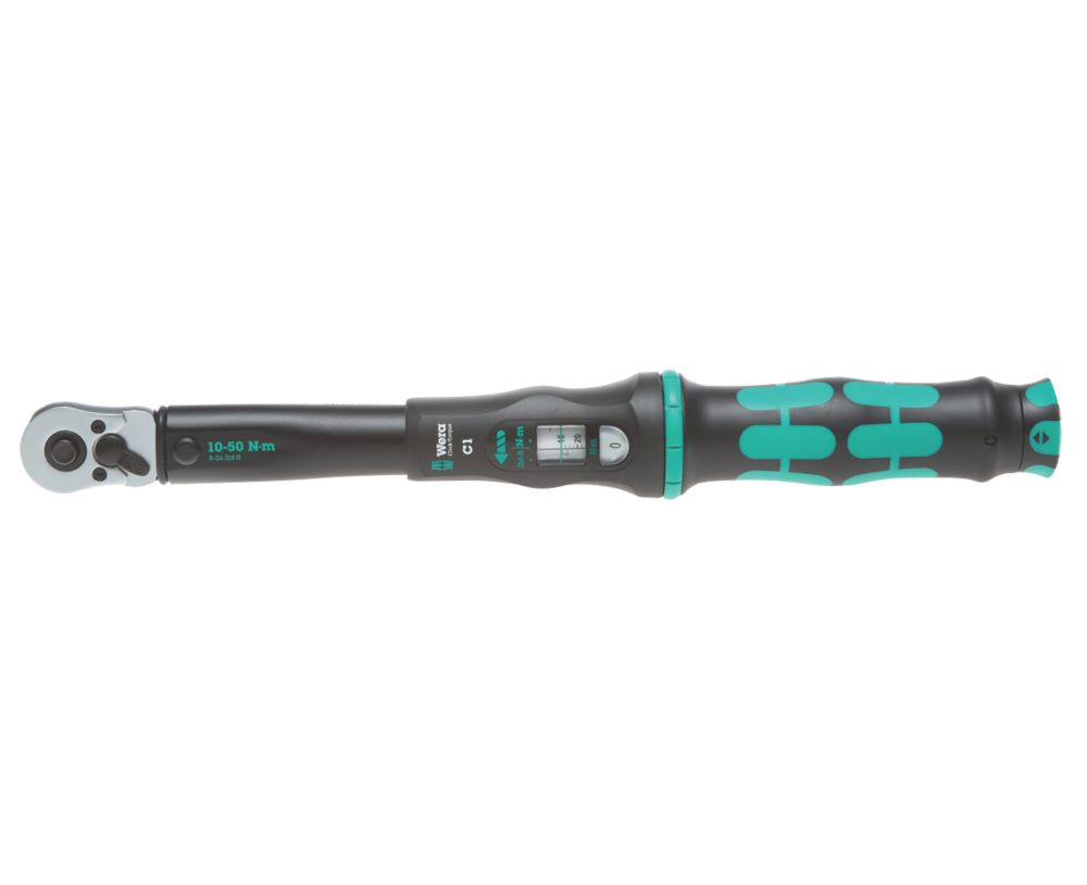 Image of Wera Click-Torque C1 Adjustable Torque Wrench 1/2" x 15.5" 