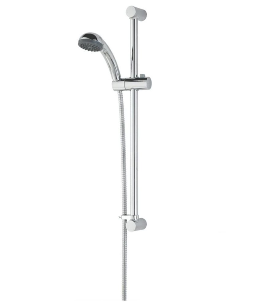 Image of Bristan Single Function Slide Bar Shower Kit Contemporary Design Chrome 