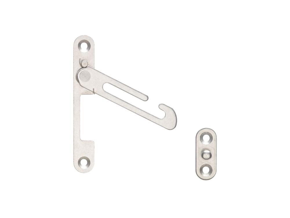 Image of Mila Window Restrictor Brushed Stainless Steel 100mm 