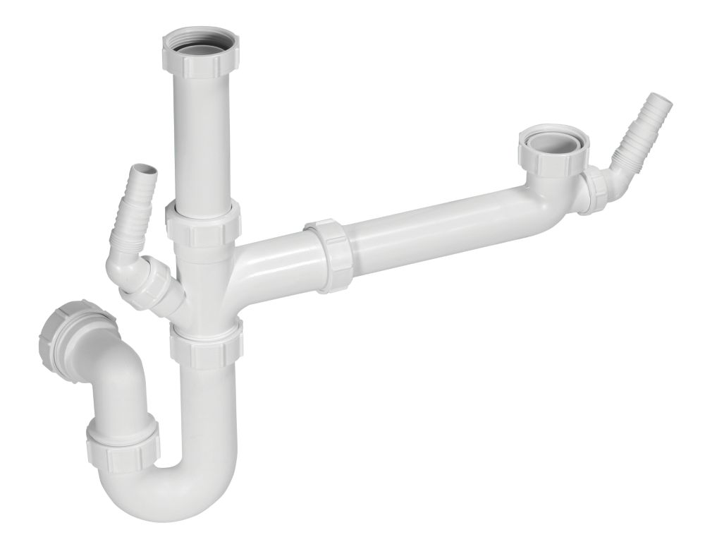 Image of McAlpine 1 1/2" Bowl Sink Kit & Trap White 40mm 