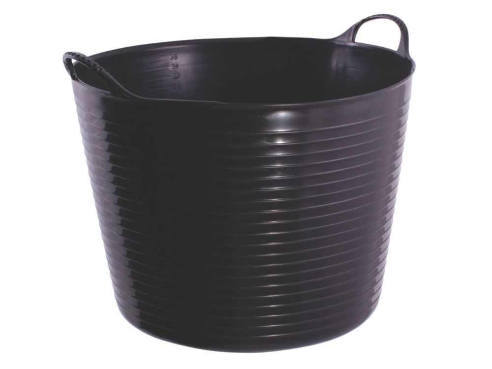 Image of Red Gorilla Polyethylene Tub Black 38Ltr 