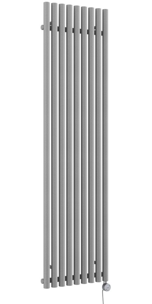Image of Terma Rolo-Room-E Wall-Mounted Oil-Filled Radiator Grey / Silver 1000W 480mm x 1800mm 