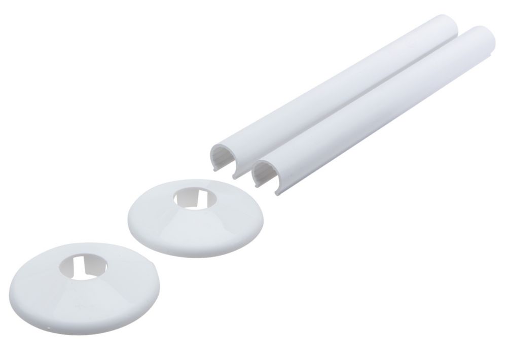 Image of Talon Snappit Radiator Tail Pipe Cover White 18mm x 200mm 2 Pack 
