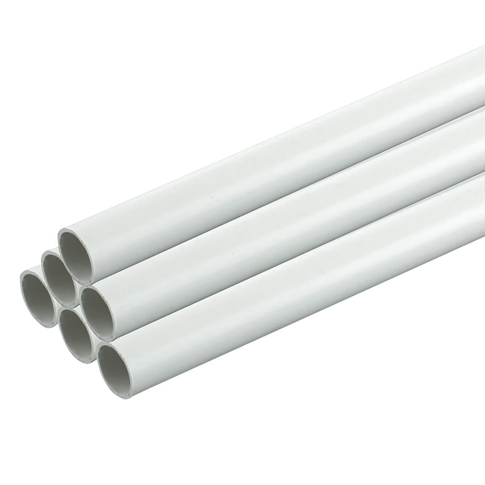 Image of Deta TTE Round uPVC White Conduit 20mm x 3m 20 Pack 