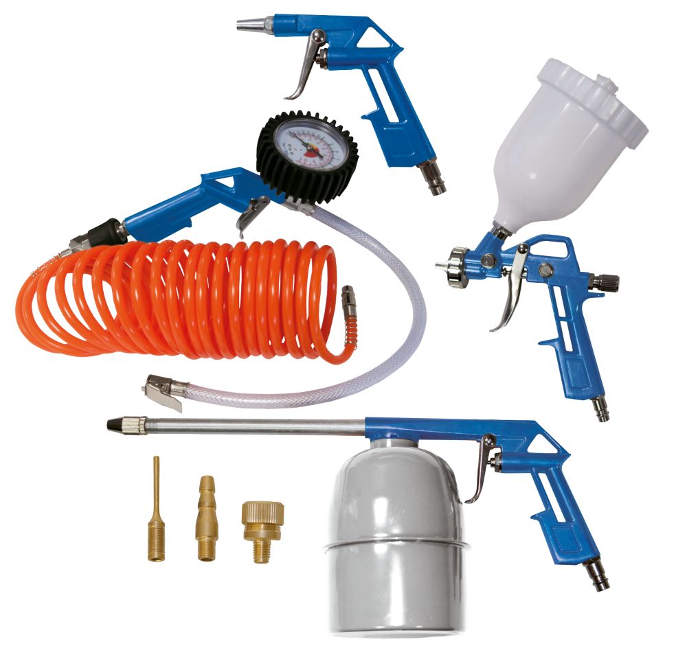 Image of Scheppach 7906100723 Universal Air Tool Kit 8 Piece Set 