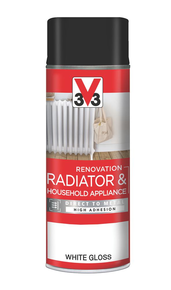 Image of V33 Radiator & Household Appliance Spray Paint Gloss 400ml 